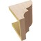 Ekena Millwork 7"W x 7"D x 7"H Wide Ridgewood Rough Cedar Woodgrain TimberThane Corbel, Primed Tan CORUR07X07X07RIDRCPR - alternate 6